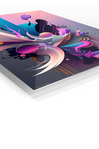Orange Black Geometric Splash wall art
