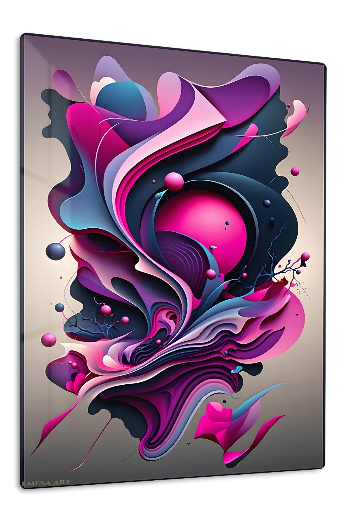 Neon Organic Shapes wall art
