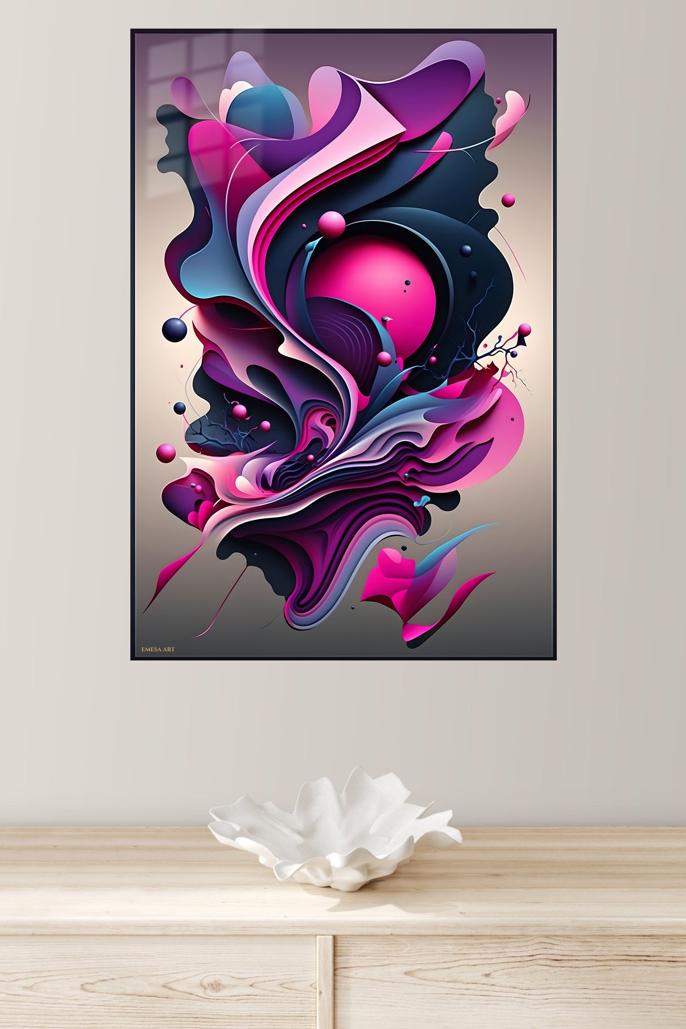 Neon Organic Shapes wall art