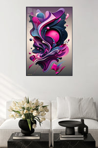 Neon Organic Shapes wall art