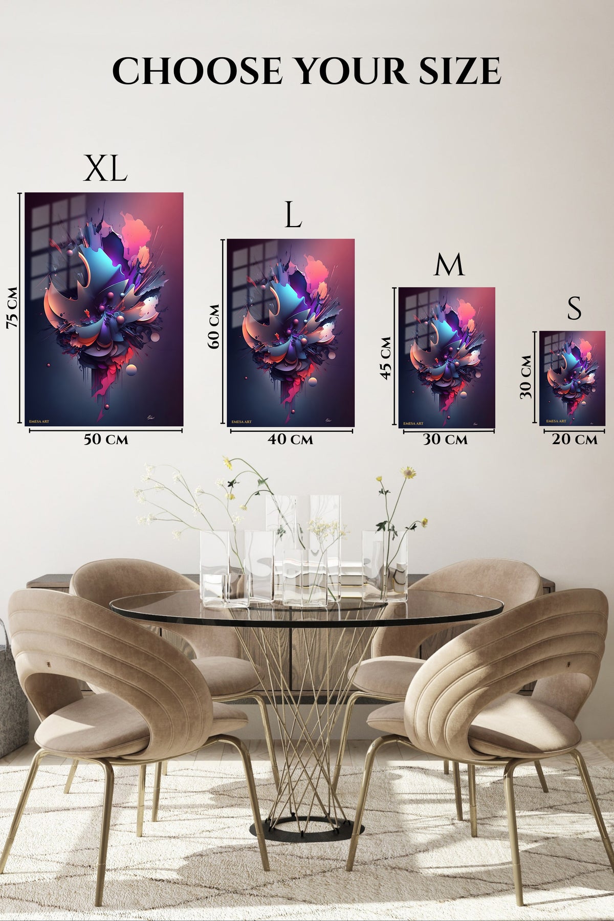 Color Burst Geometric wall art