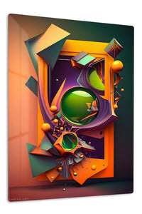 Pastel Blue Peach Flow wall art
