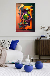Pastel Blue Peach Flow wall art