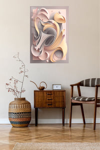 Retro Black Gold Geometric wall art