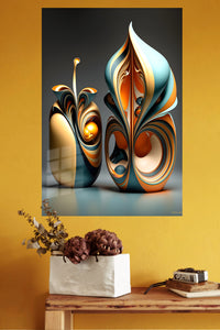 Sage Peach Circular wall art