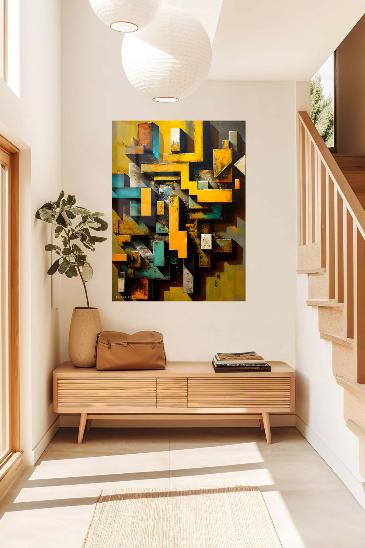 Neutral Sculptural Swirl wall art