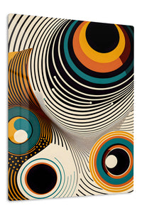 Teal Orange Liquid Frame wall art