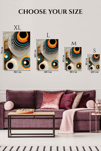 Teal Orange Liquid Frame wall art
