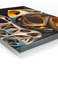 Retro Teal Orange Lines wall art