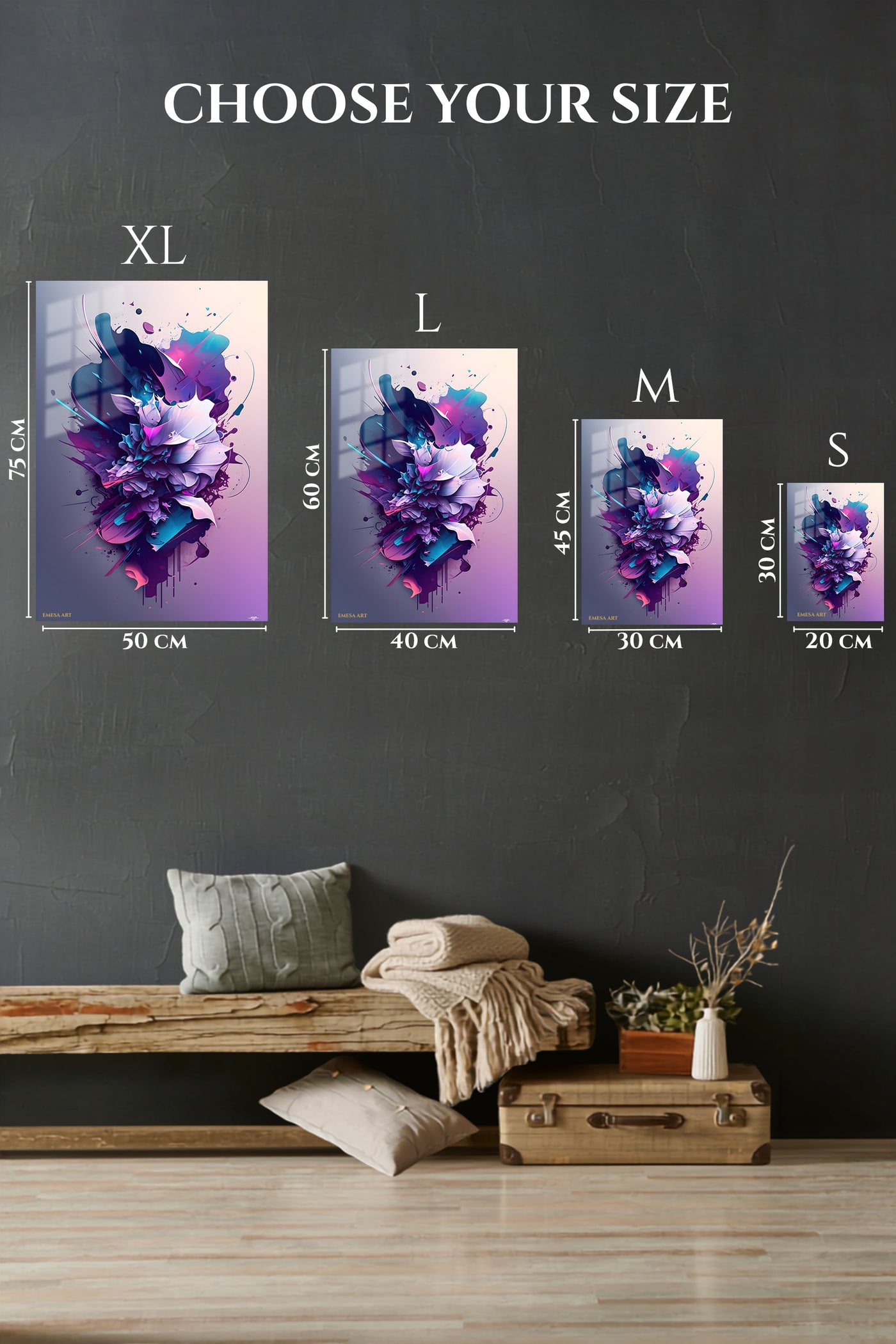 Golden Sculptural Frame wall art