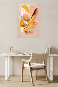 Neon Pink Purple Spiral wall art