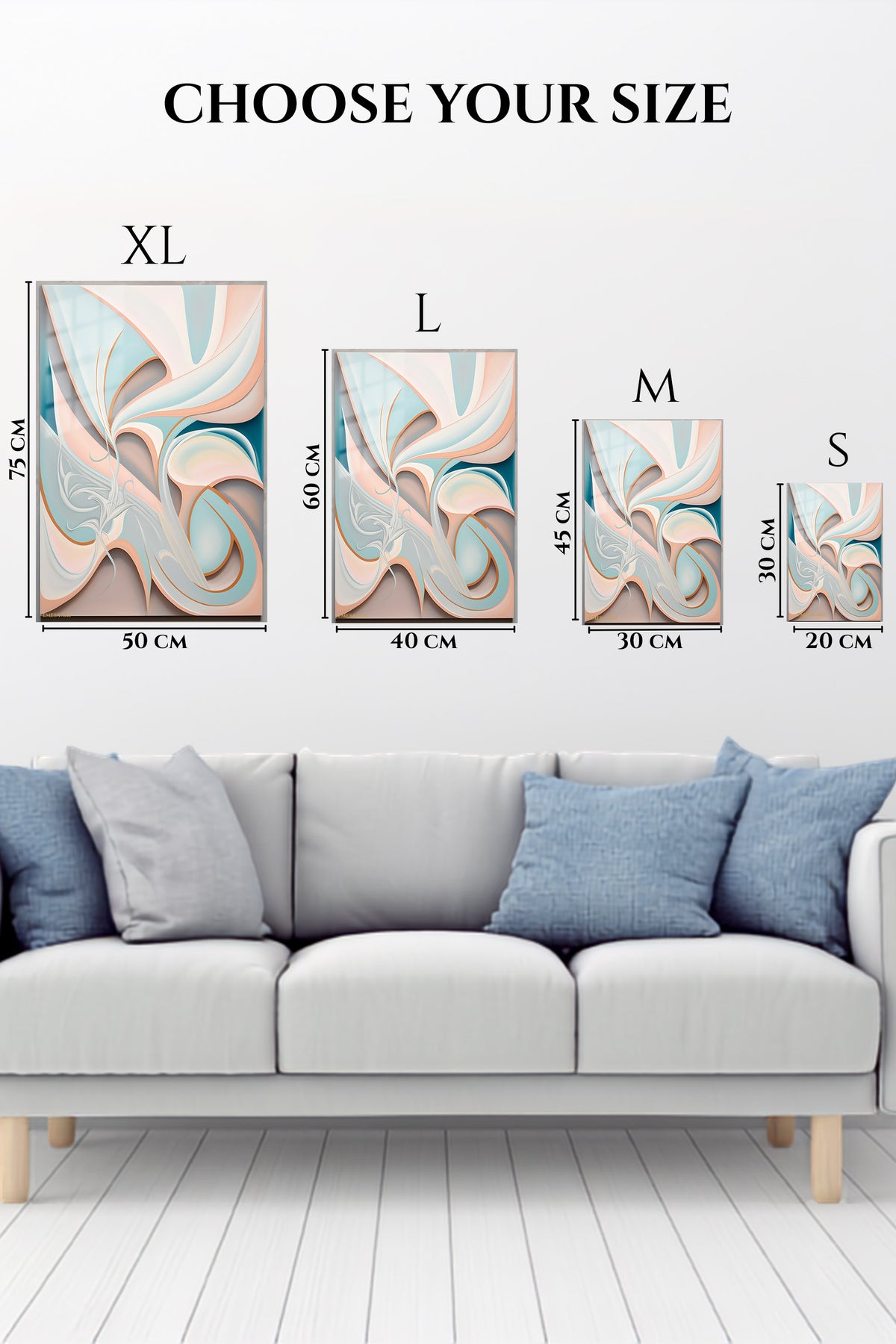 Orange Green Dimensional wall art