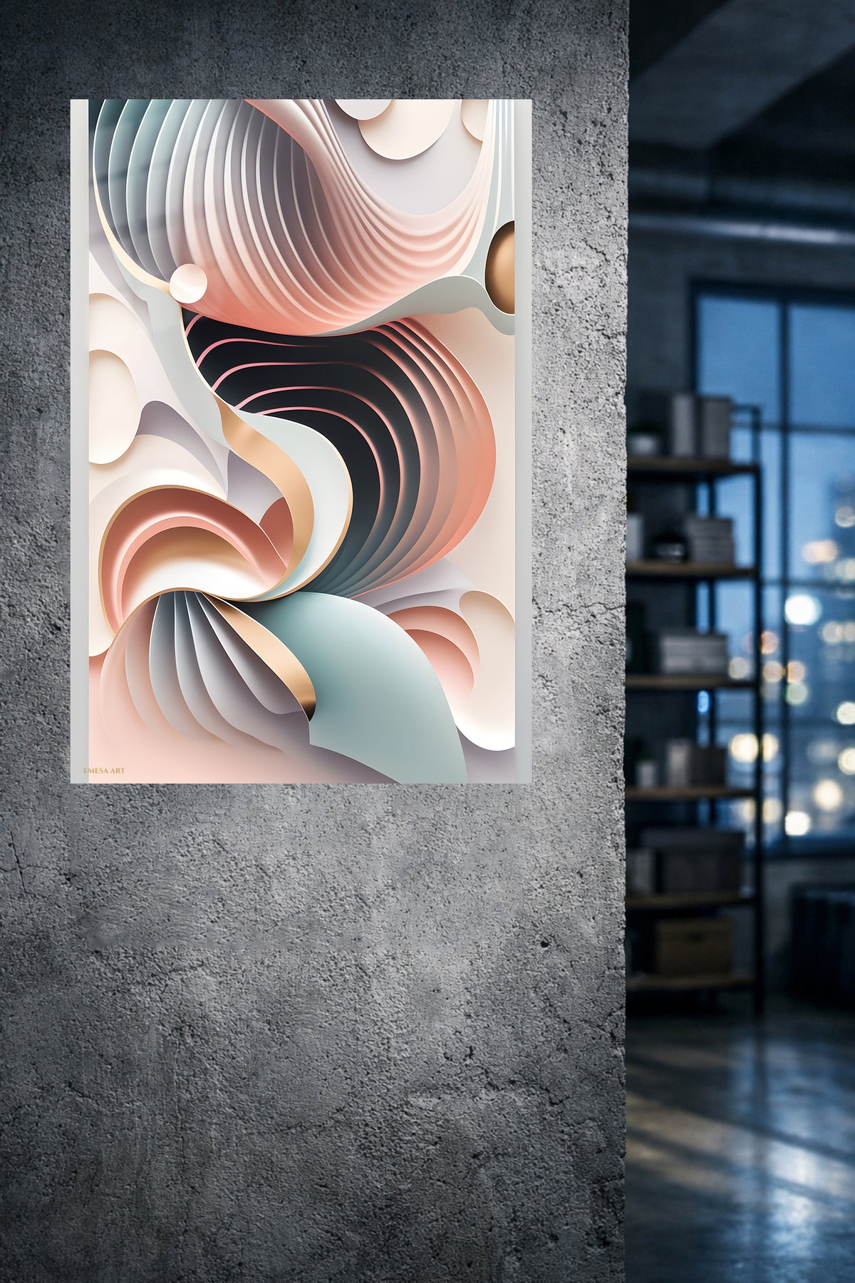 Deep Teal Botanical Sphere wall art
