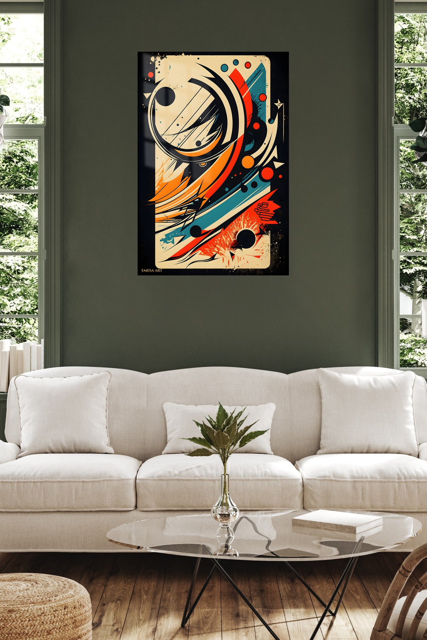 Colorful Retro Frame wall art
