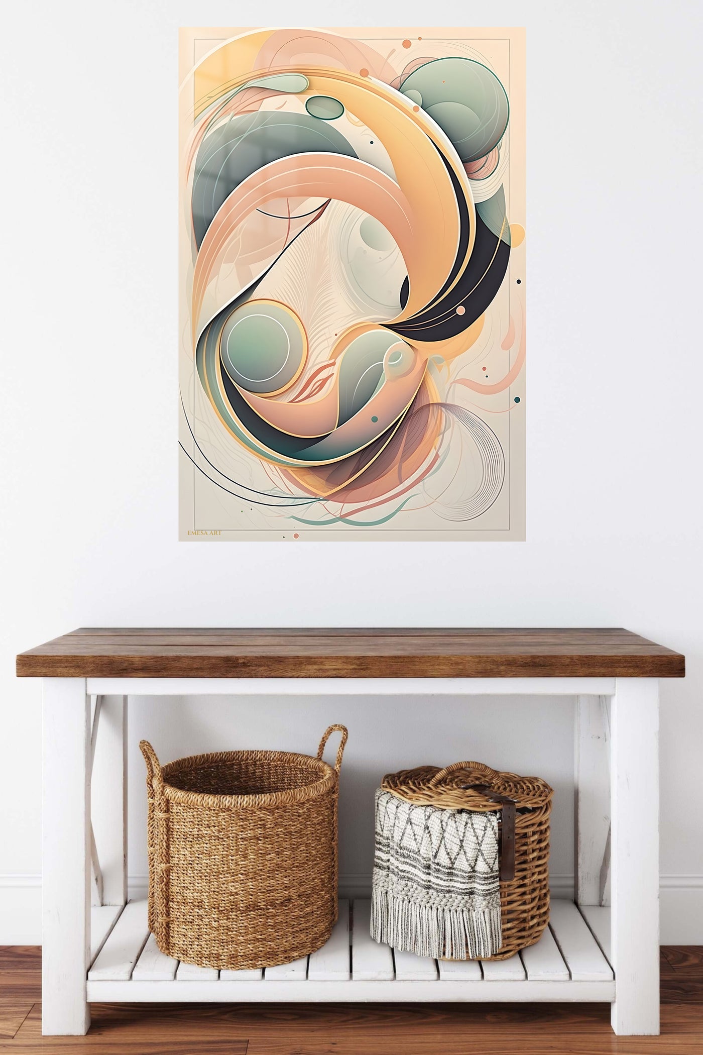 Golden Sculptural Duo wall art