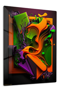 Neon Magenta Flow wall art
