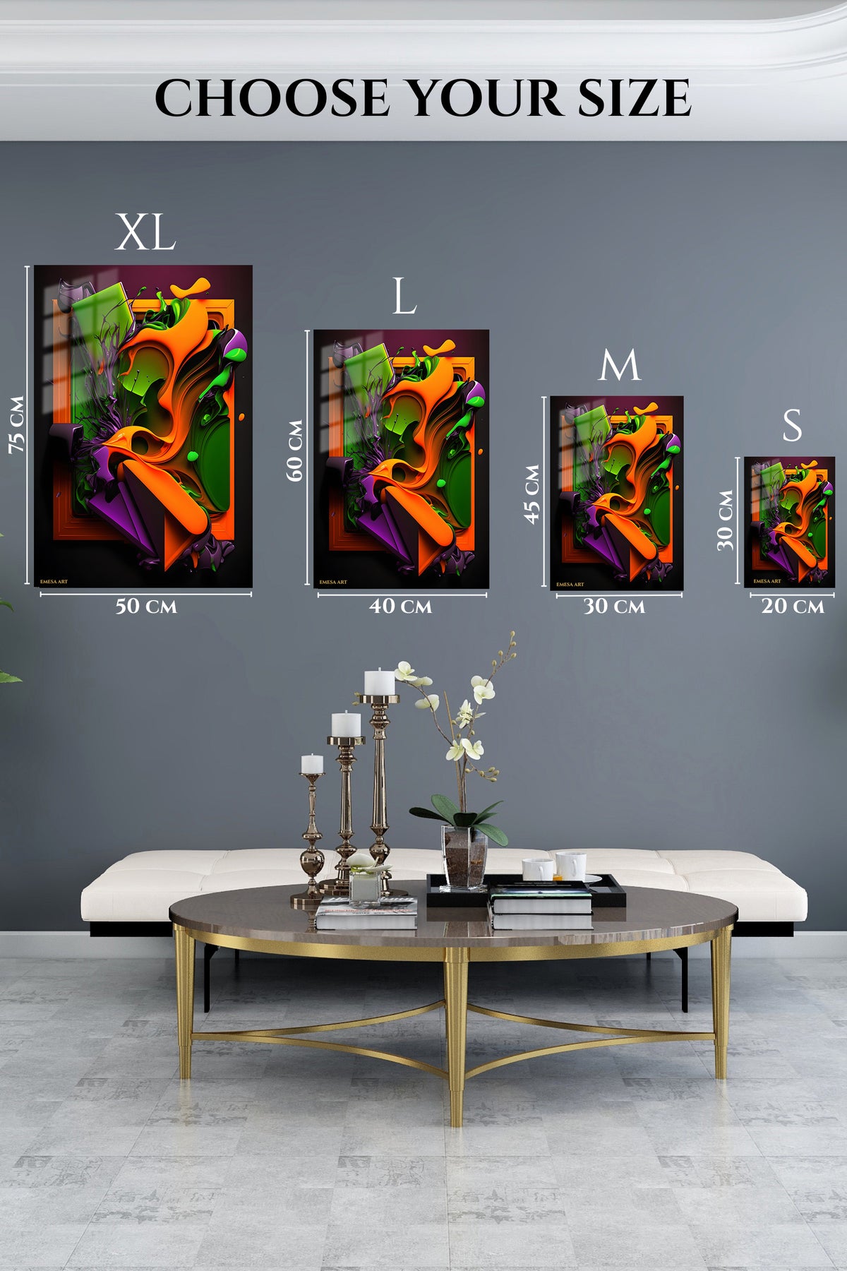 Neon Magenta Flow wall art
