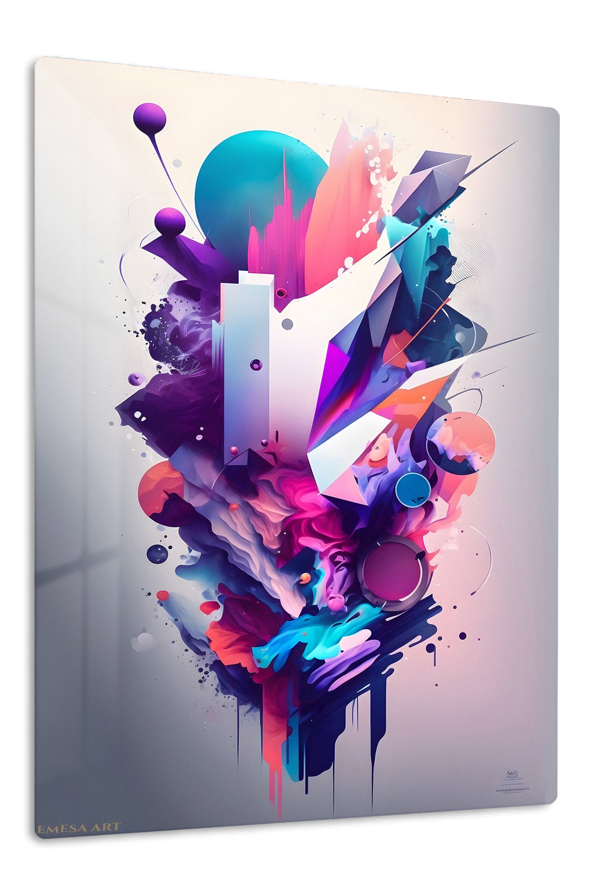Purple Pink Abstract Bloom wall art