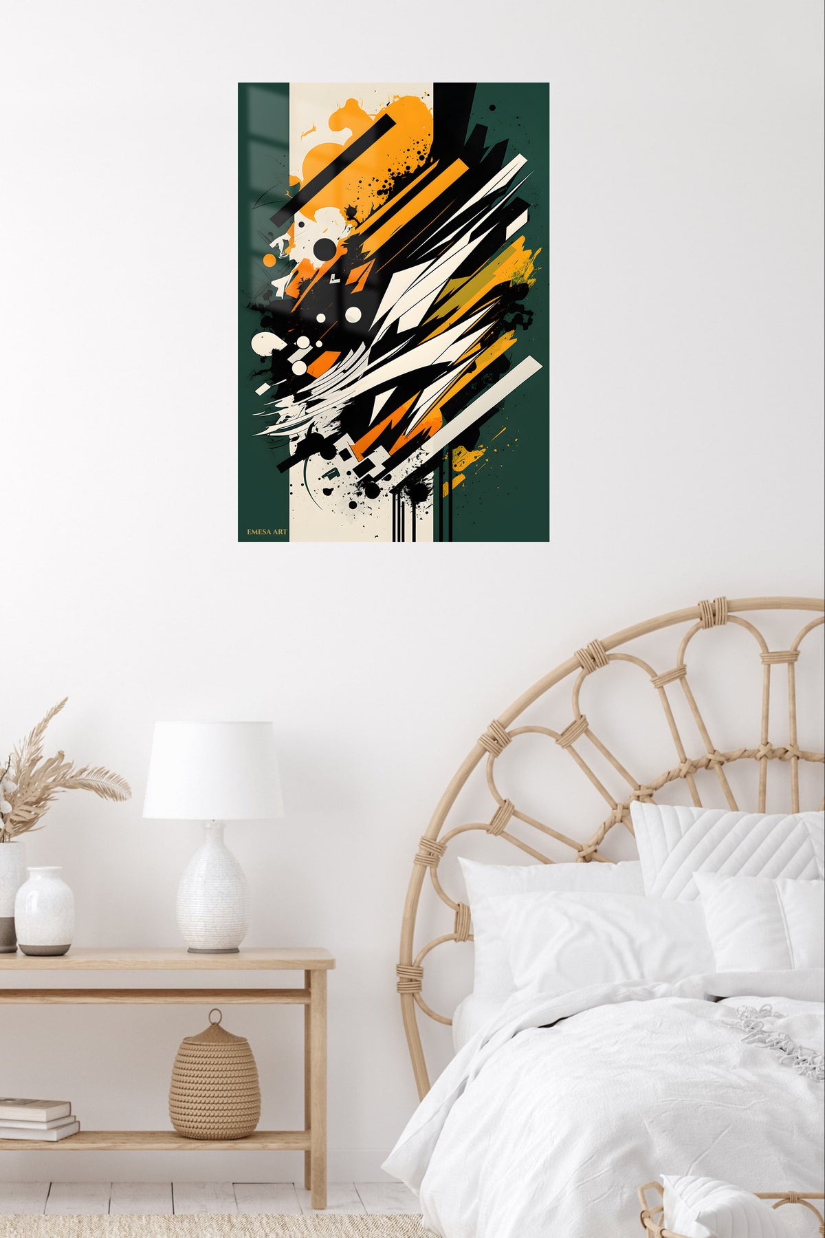 Orange Cream Sculptural Loop wall art