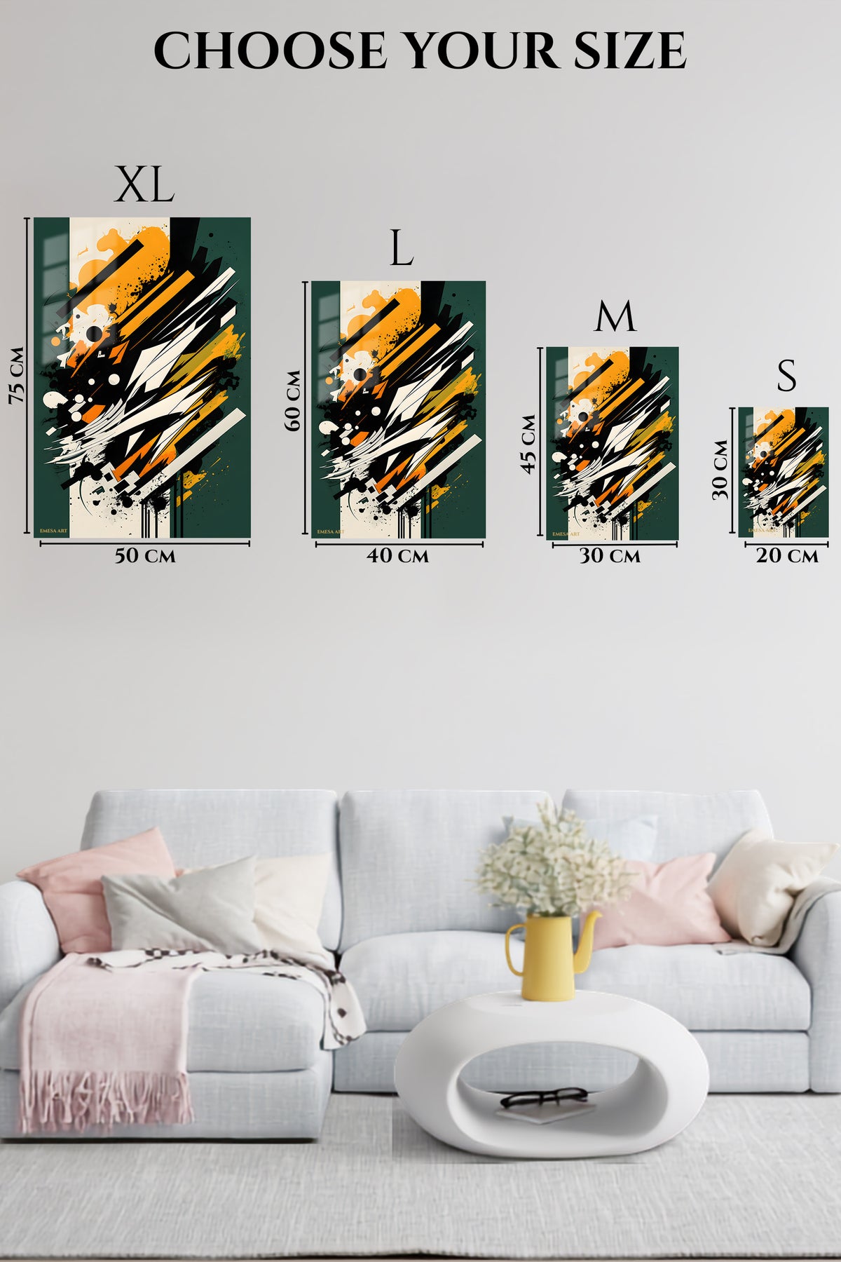 Orange Cream Sculptural Loop wall art