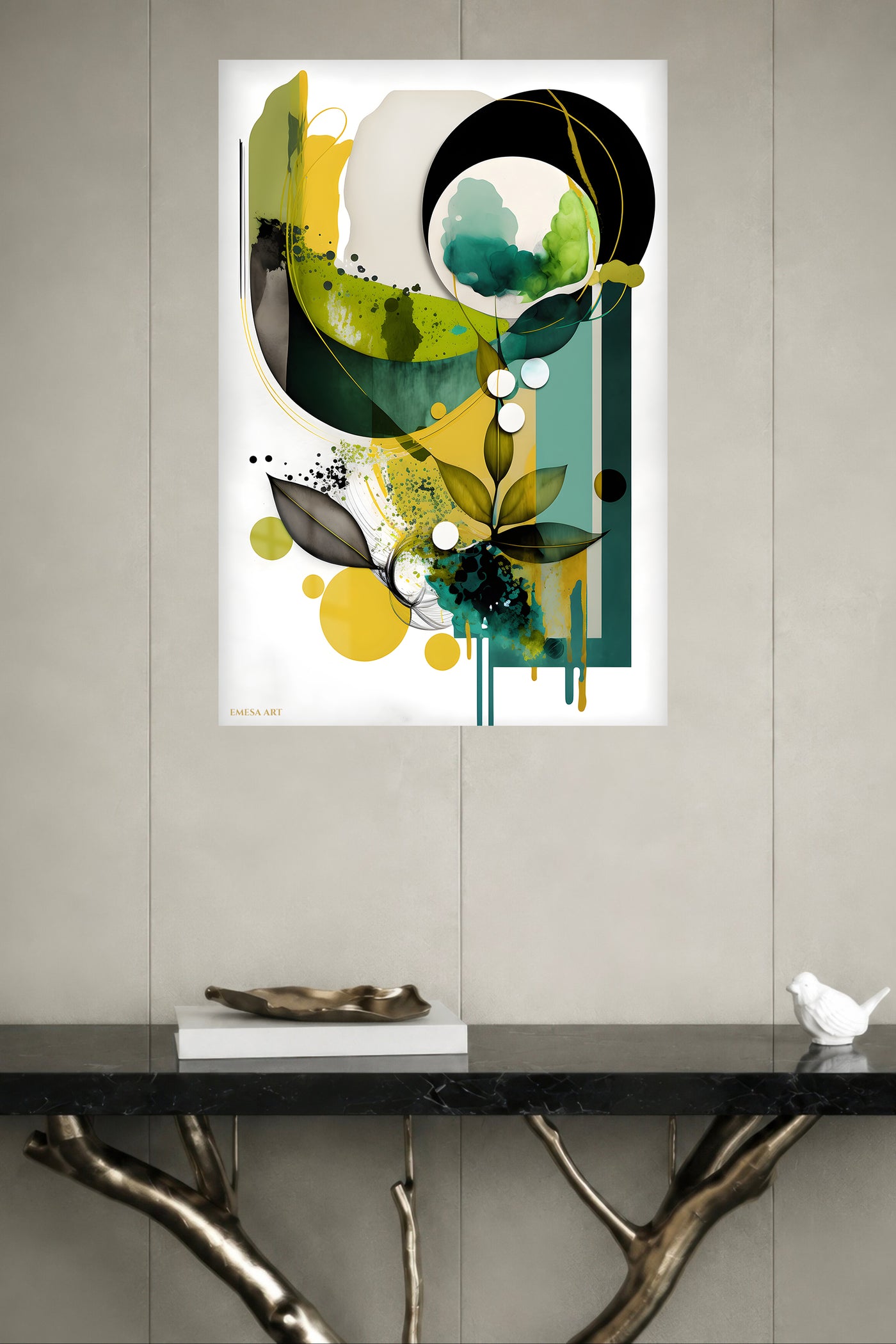 Color Splash Black Center wall art