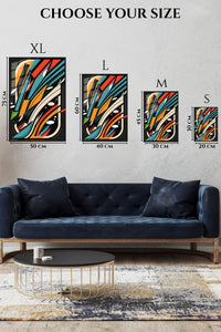 Black Gold Brushstroke wall art