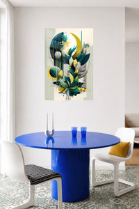 Neon Pink Blue Energy wall art
