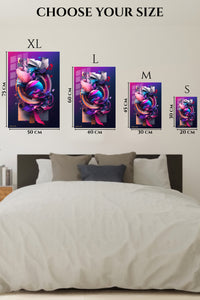 Peach Gold Minimal Flow wall art