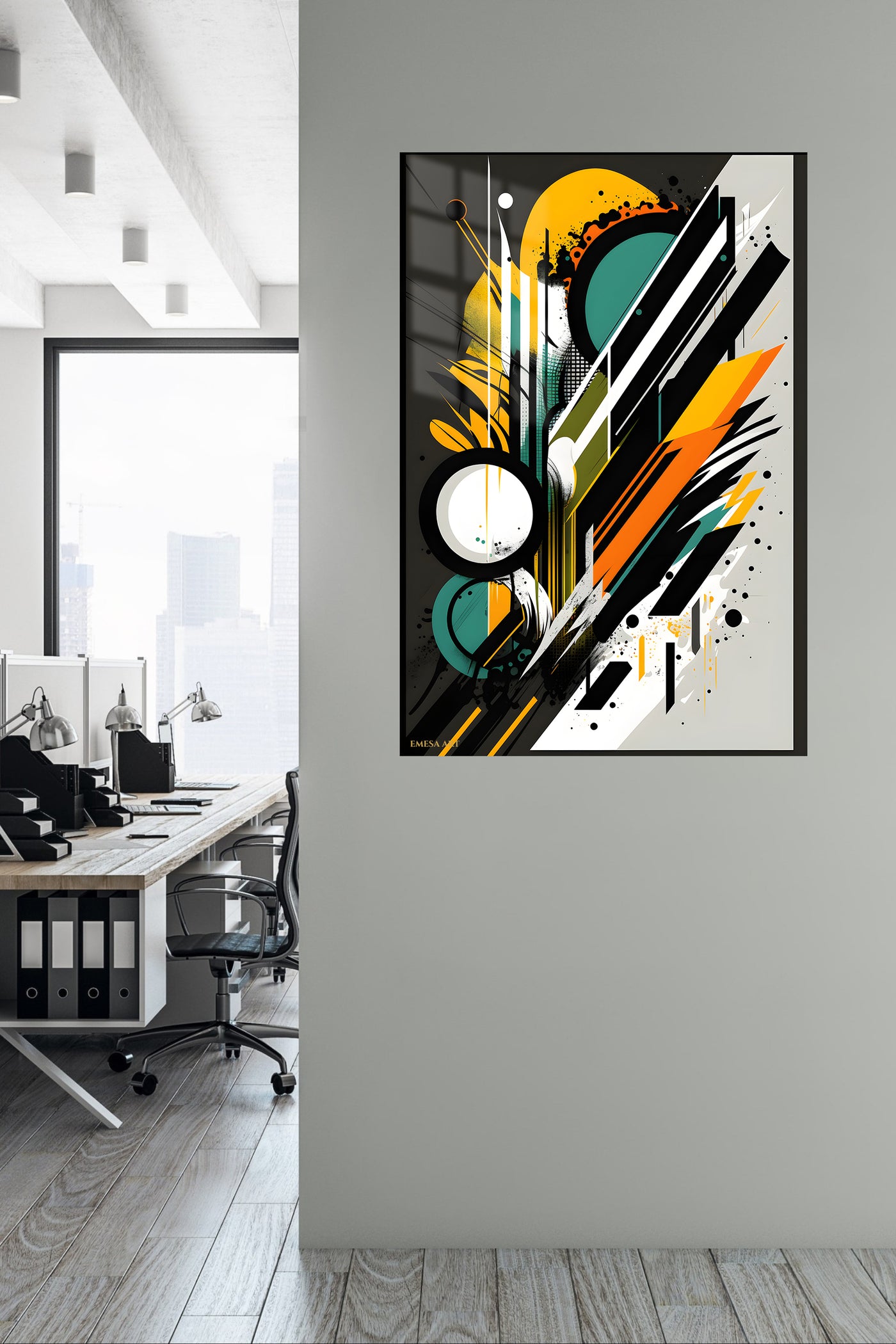 Black Gold Sculptural Stones wall art