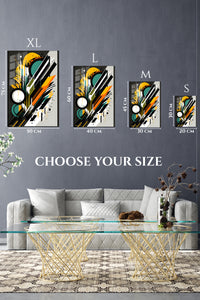 Black Gold Sculptural Stones wall art