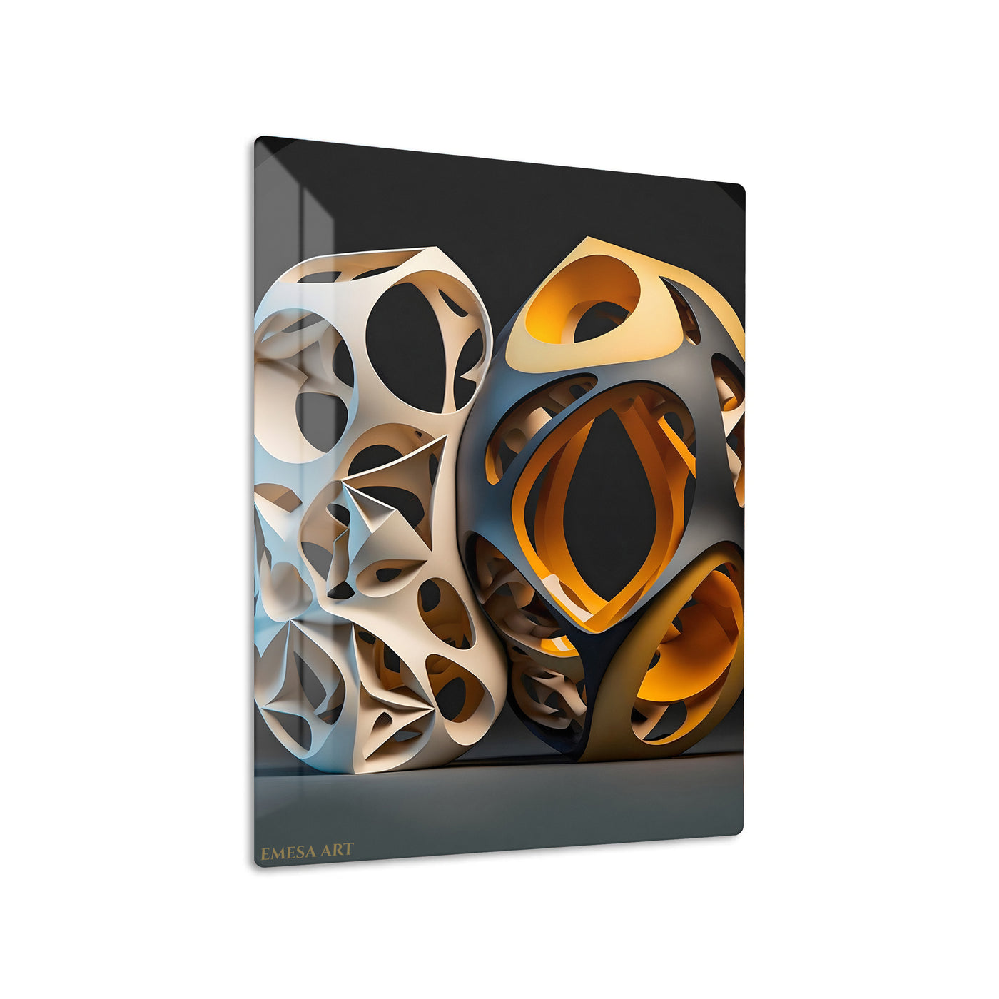 Abstract Organic 3D Sculpture Metal Wall Art | EMESA ART