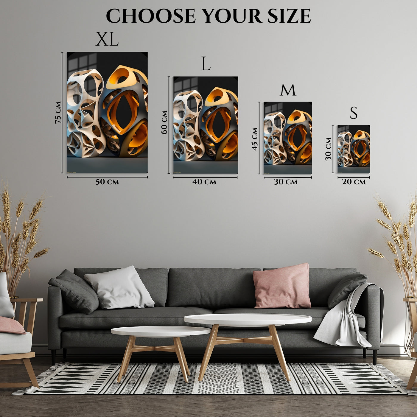 Abstract Organic 3D Sculpture Metal Wall Art | EMESA ART