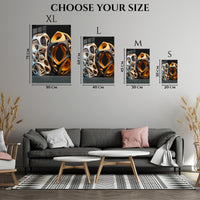 Abstract Organic 3D Sculpture Metal Wall Art | EMESA ART