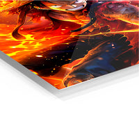 Luffy Fire Anime Metal Wall Art | EMESA ART