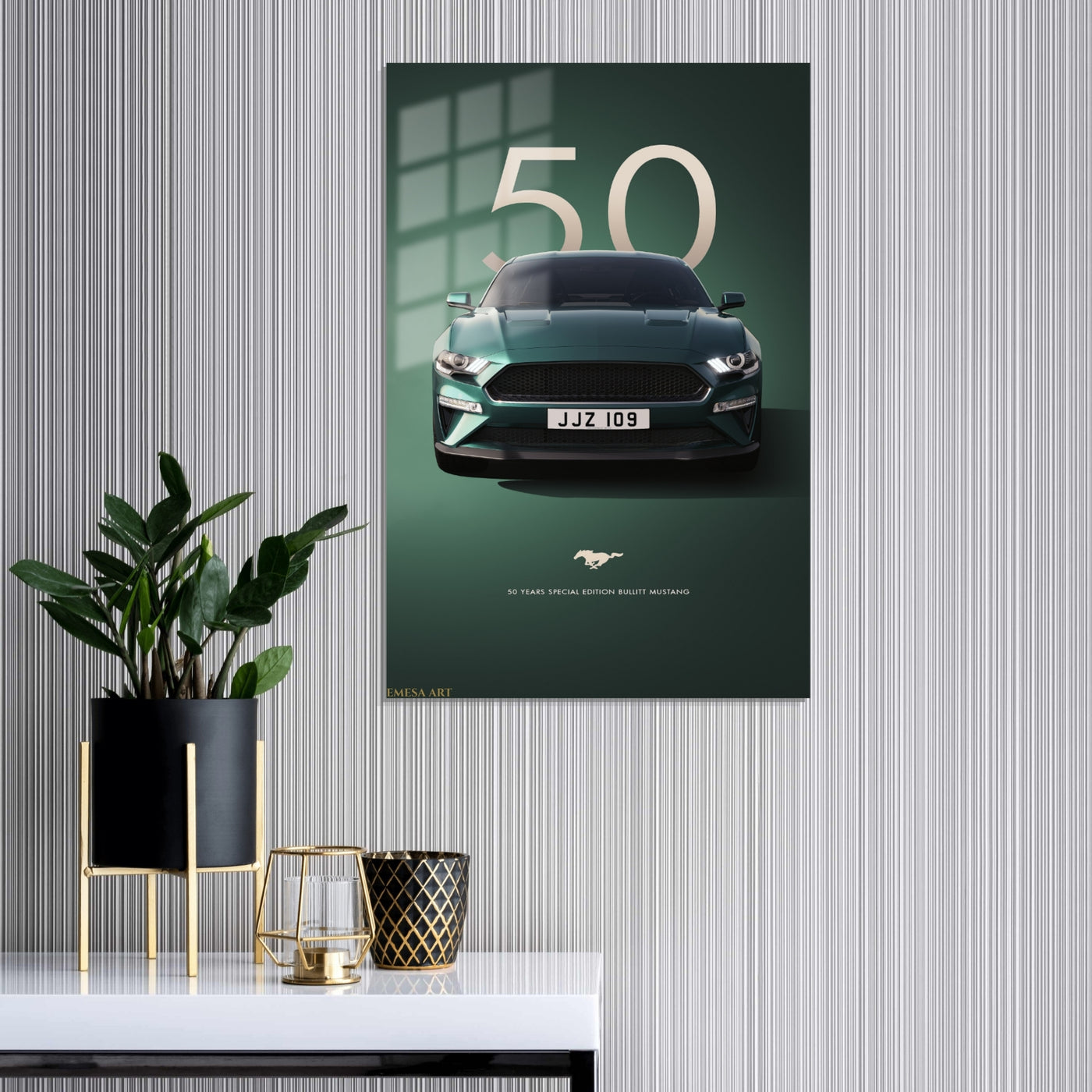 Ford Mustang 50th Anniversary Metal Wall Art