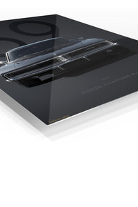 Black 1969 classic American muscle car front-view wall art