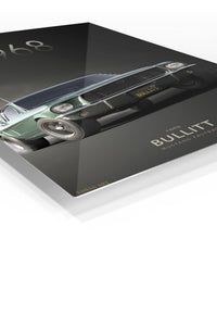 1968 green Ford Mustang Bullitt-style automotive wall art