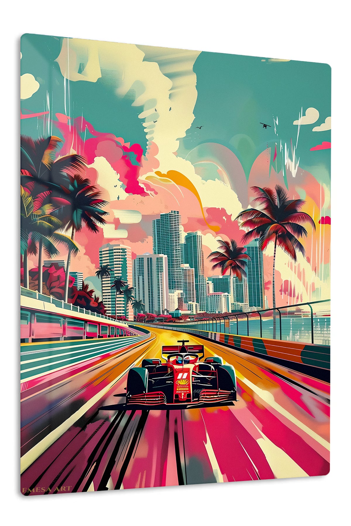 Miami Formula Racing Retro wall art