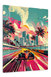 Miami Formula Racing Retro wall art