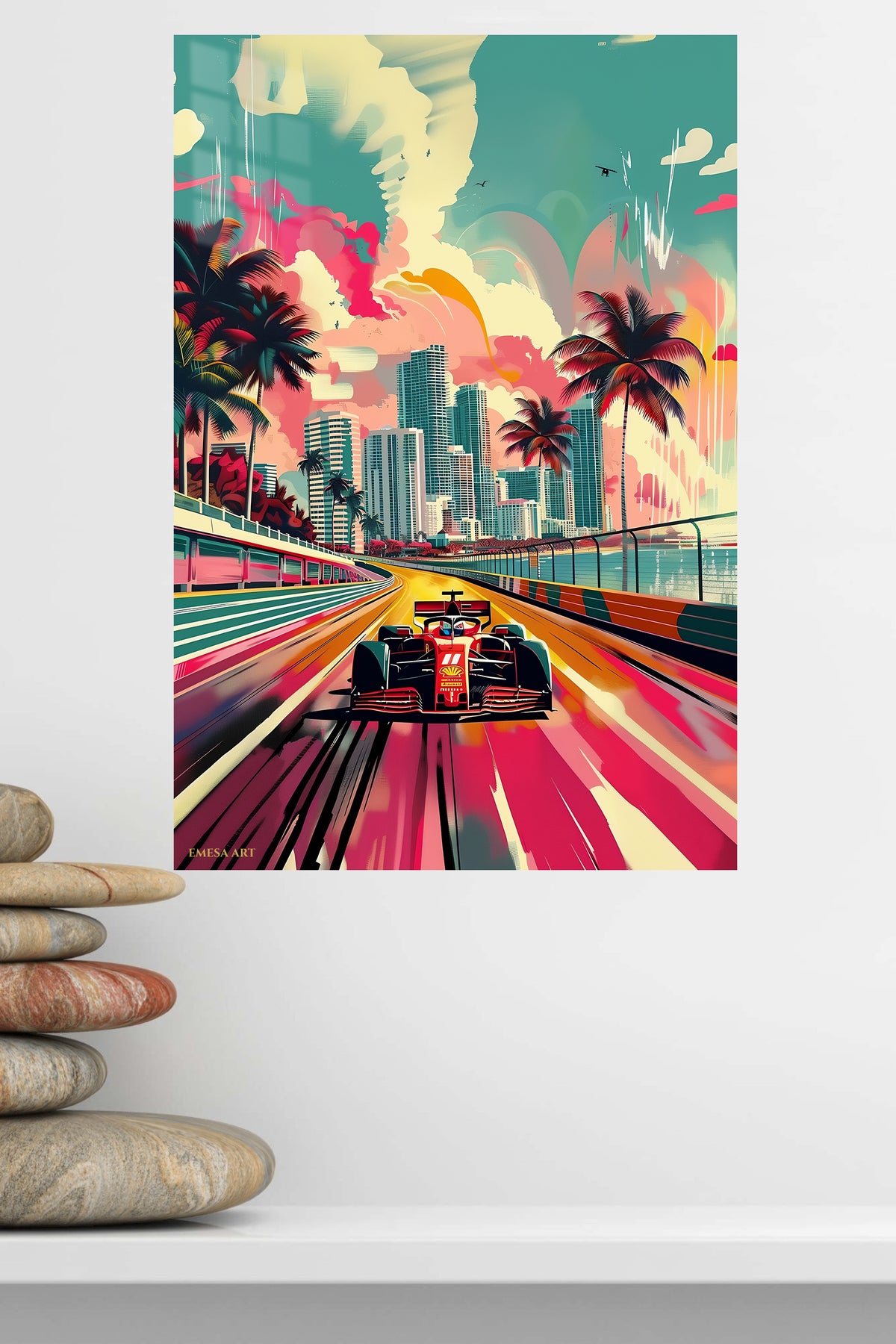 Miami Formula Racing Retro wall art
