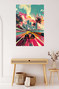 Miami Formula Racing Retro wall art