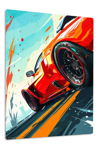 Red Sports Car Pop Art wall art