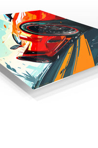 Red Sports Car Pop Art wall art