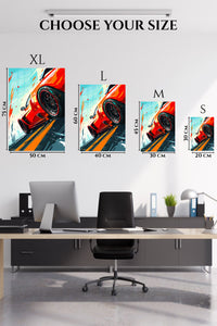 Red Sports Car Pop Art wall art