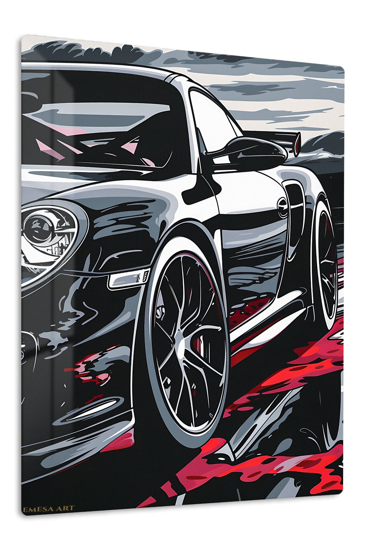 Black Supercar Abstract wall art