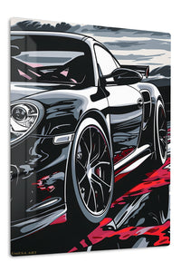 Black Supercar Abstract wall art