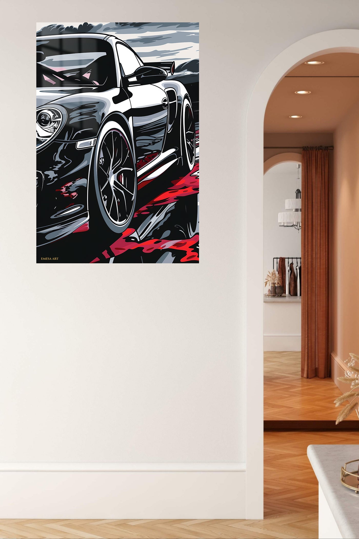 Black Supercar Abstract wall art