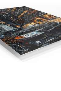 Black BMW SUV City wall art