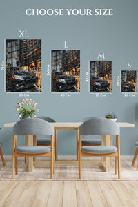 Black BMW SUV City wall art