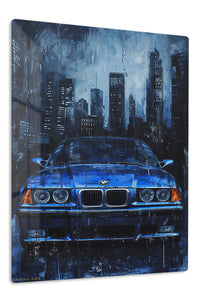 Blue BMW Urban Night wall art